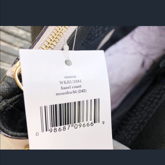 Kate Spade Hazel Court Mason Large Tote Black Bow - Picture 6 of 8